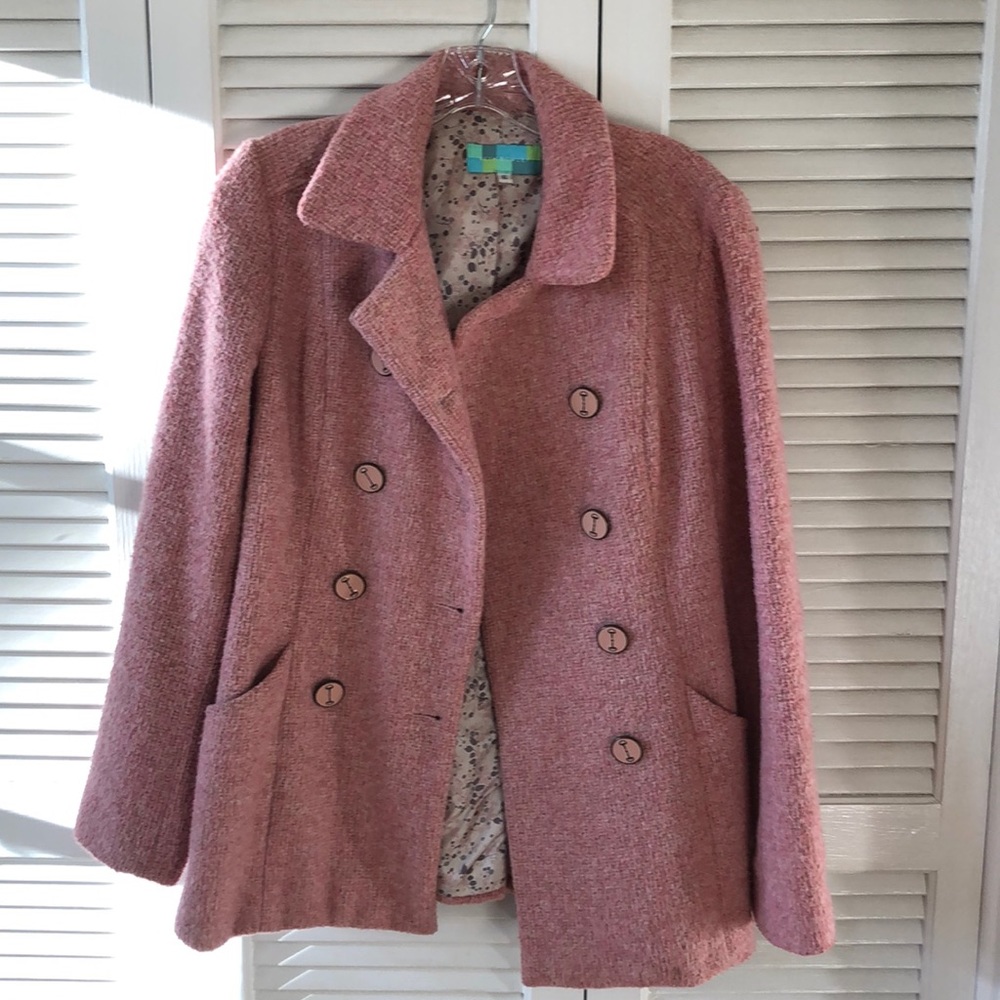 Beth Bowley Tailored Tweed Pea Coat